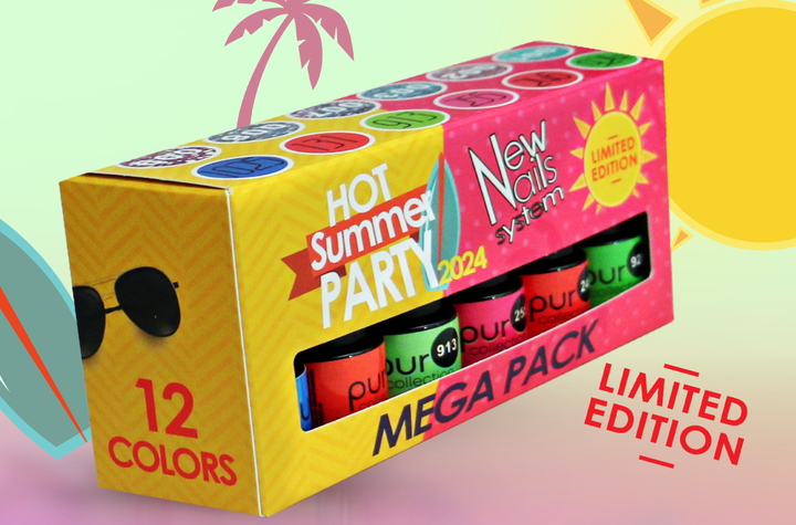 MEGAPACK HOT SUMMER set 12 colori polish gel smalto gel