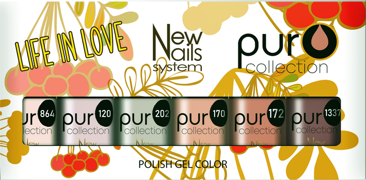 LIFE IN LOVE COLLECTION set 6 gel polish colors