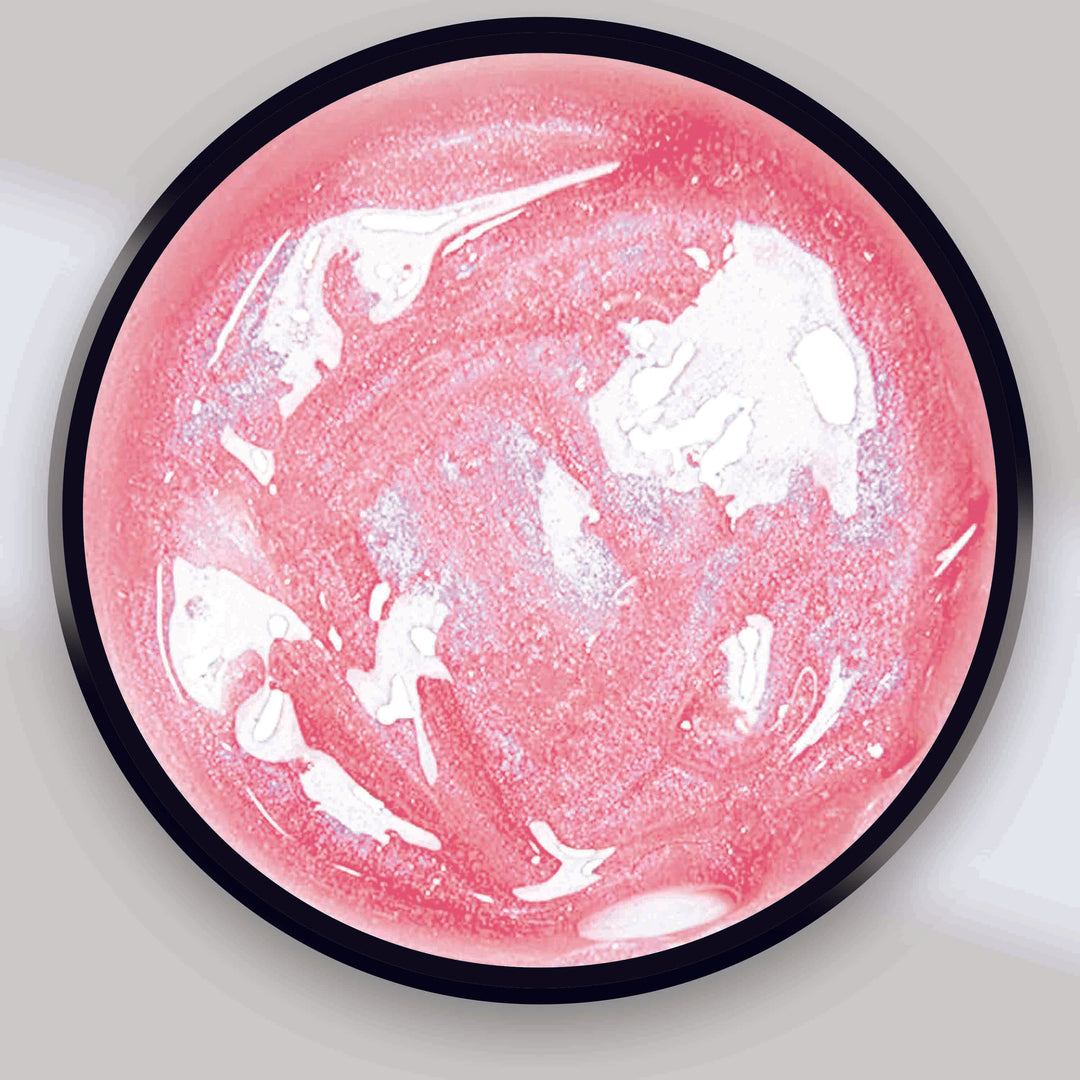 Gel uv Led media densità, per ricostruzione unghie effetto rosa perlato Pinkly