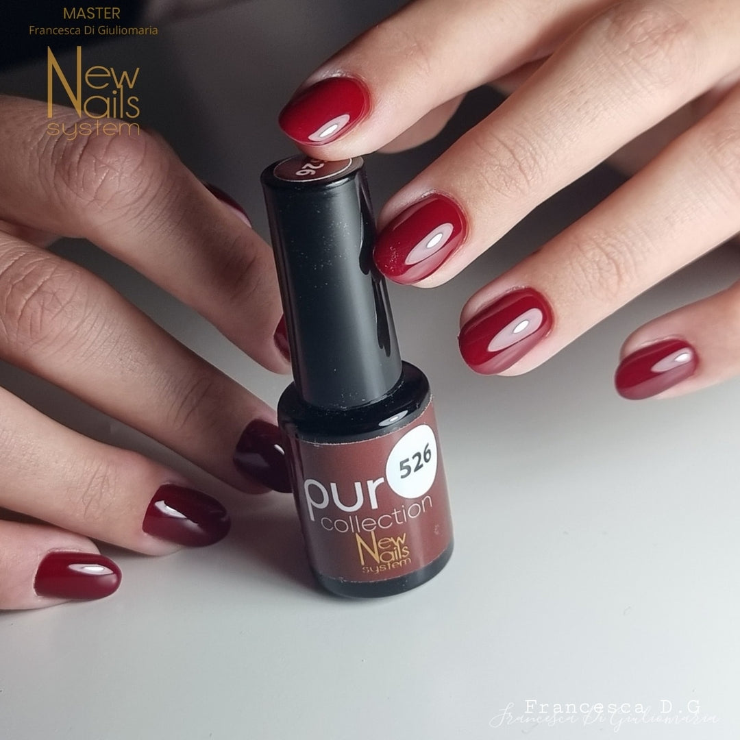 Smalto per unghie gel color semipermanente Puro collection 526 colore Rouge Passion